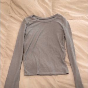 ME TO WE LONG SLEEVE RIBBED SHIRT